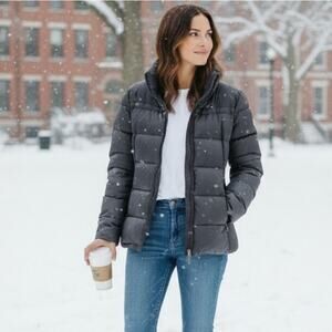 Calvin Klein DUCK DOWN Packable Puffer Jacket Women XXL Gray Lightweight Premium